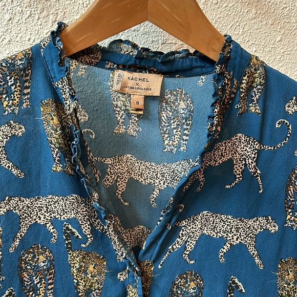 🔥KACHEL X Anthropologie Cheetah blouse - Picture 7 of 16